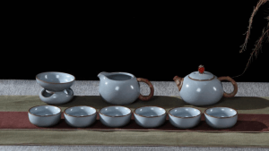宝石蓝醉美西施10入茶具套装