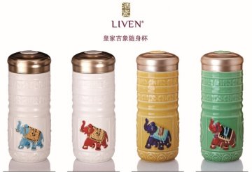 乾唐轩活瓷皇家吉象随身杯｜乾唐轩陶瓷杯